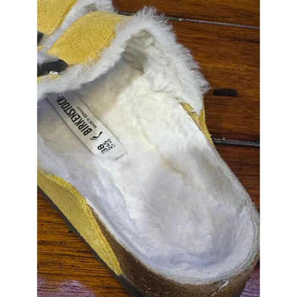 Birkenstock Yellow Shearling Sandals - Picture 5 of 7